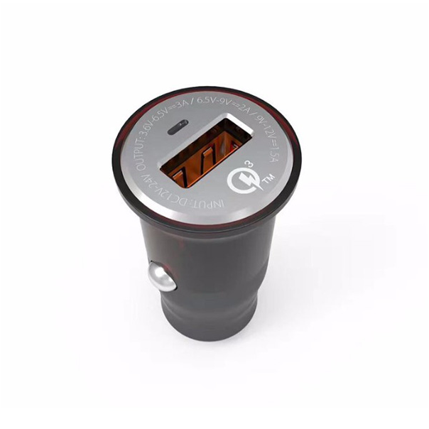 Auto punjač LDNIO C304Q 1.5A/ 2A/ 3A (18W) FAST CHARGING + Micro USB kabel sivo crveni - 017396