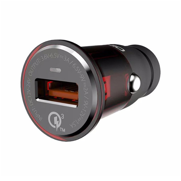 Auto punjač LDNIO C304Q 1.5A/ 2A/ 3A (18W) FAST CHARGING + Micro USB kabel sivo crveni - 017396