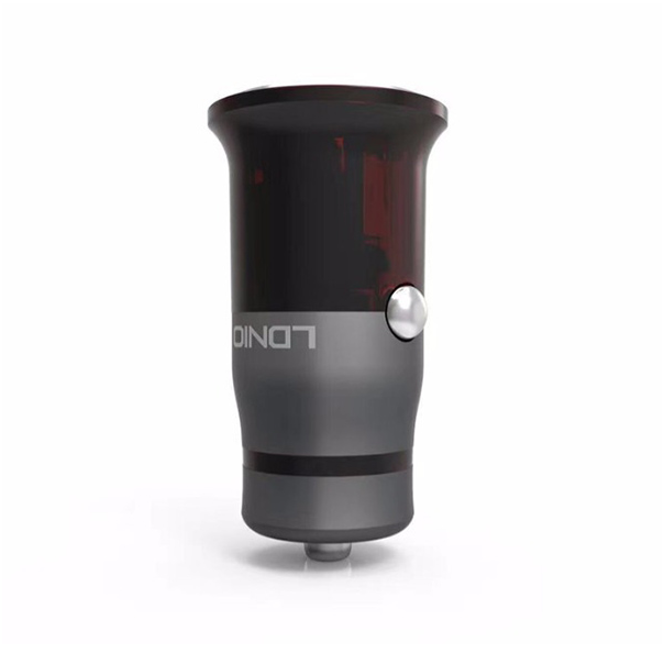 Auto punjač LDNIO C304Q 1.5A/ 2A/ 3A (18W) FAST CHARGING + Micro USB kabel sivo crveni - 017396