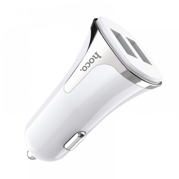 Auto punjac HOCO Z31 QC3.0 2xUSB sa micro USB kablom beli - 81720-1