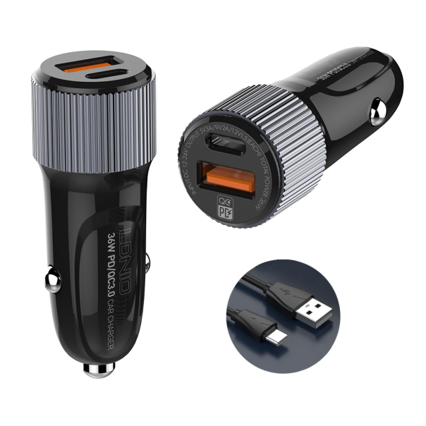 LDNIO Auto punjač sa USB C dual C510Q - 209034