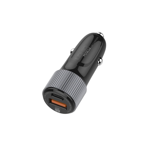 Auto punjač LDNIO C510Q PD/ QC3.0 38W (total) Type-C na iPhone Lightning kabel crni - 600651