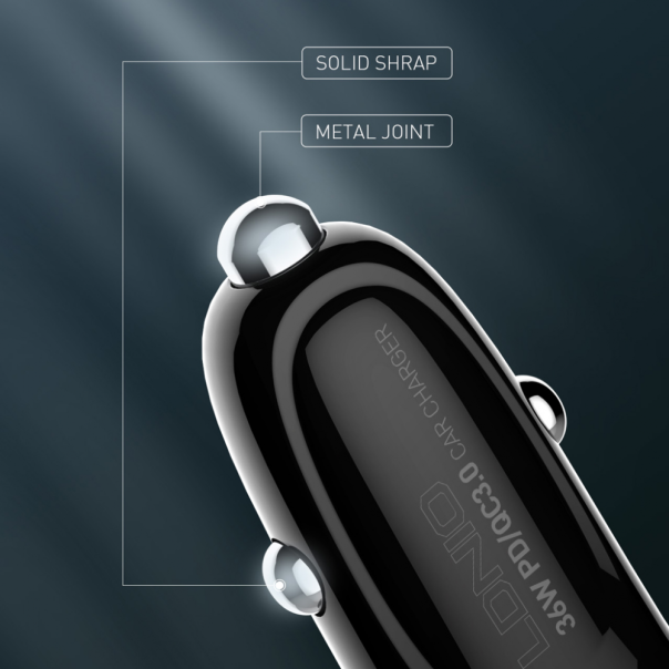 LDNIO Auto punjač sa USB C dual C510Q - 209034