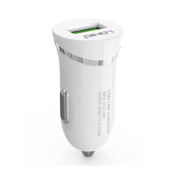 Auto punjač LDNIO DL-C12 5V 2.1A beli - 036681