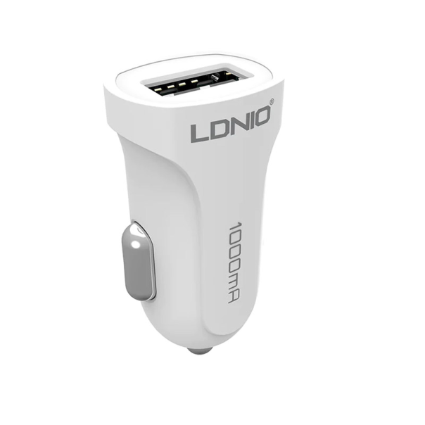 Auto punjač LDNIO DL-C17 1A + iPhone Lightning kabel beli - 009808