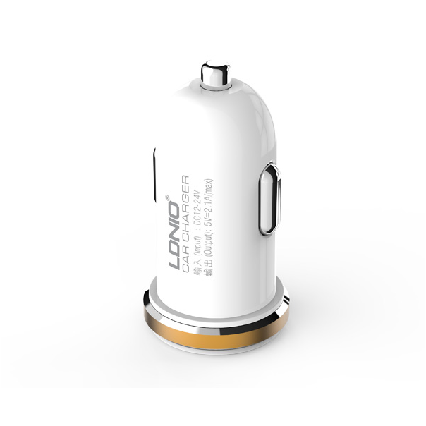 Auto punjač LDNIO DL-C22 dual USB 2.1A + Type-C kabel beli - 040184