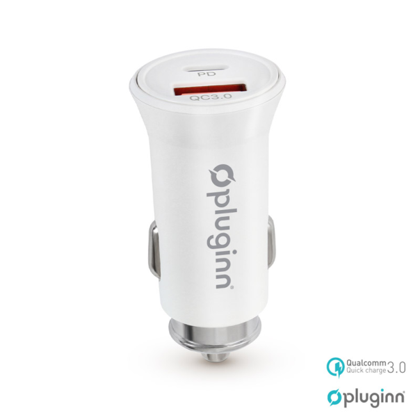 Auto punjač Pluginn PI-21S PD 20W QC 3.0 18W beli - 603422