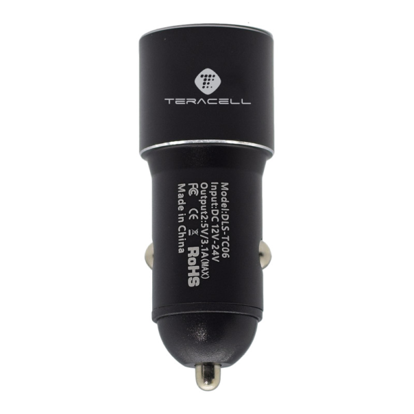 Auto punjač Teracell Evolution DLS-TC06 2xUSB+3.1A iPhone Lightning crni - 040660-1