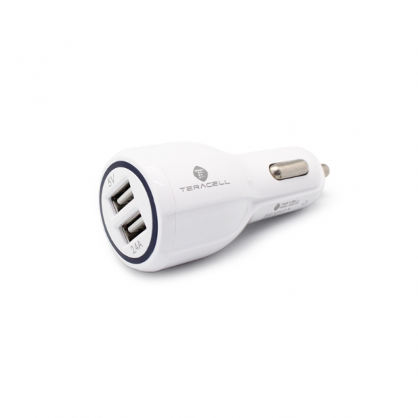 Auto punjac Teracell Ultra DC01 2.4A sa type C kablom beli - 54056-1