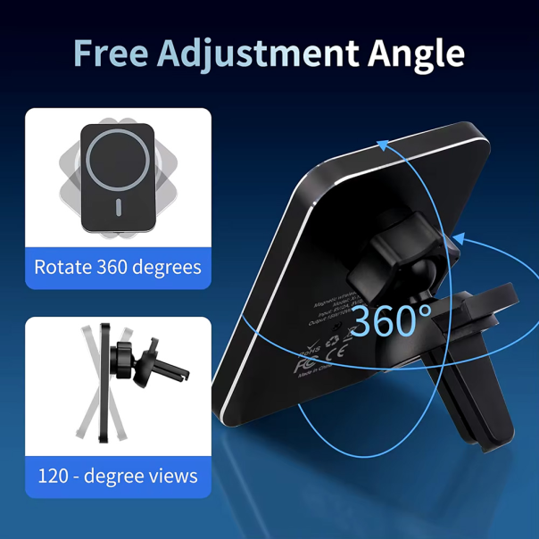 Auto stalak magnetic Magsafe punjac 15W beli - 217491