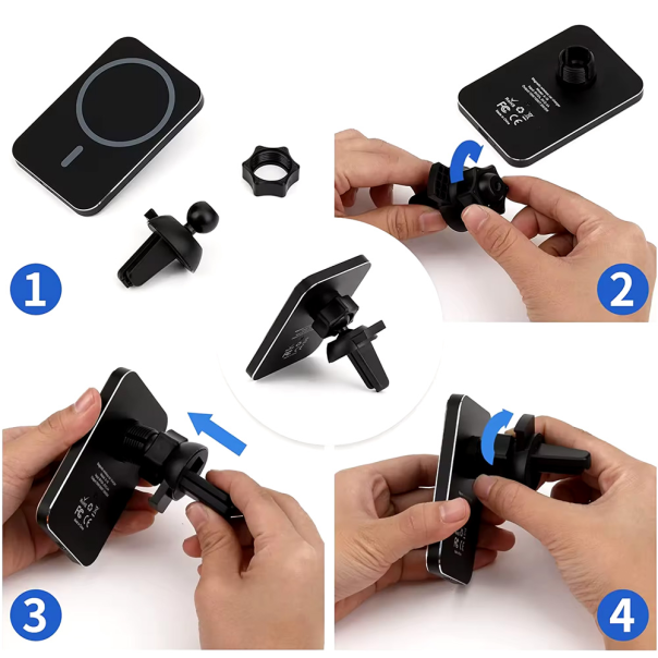 Auto stalak magnetic Magsafe punjac 15W beli - 217491