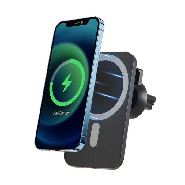 Auto stalak magnetic Magsafe punjac 15W crni - 217492