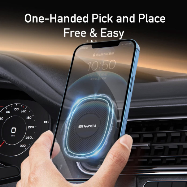 Auto držač za telefon za ventilaciju Awei X21 crni - 607763