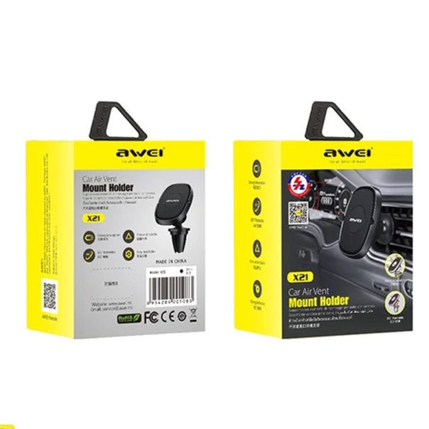 Auto držač za telefon za ventilaciju Awei X21 crni - 607763