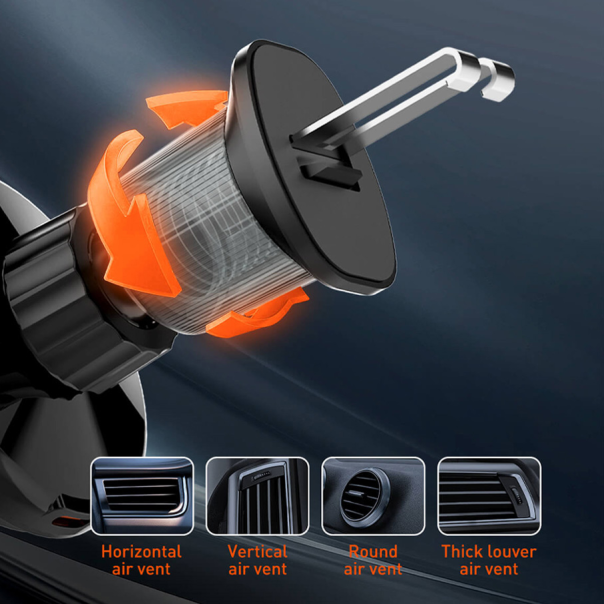 Auto stalak za ventilaciju LDNIO MA23 15W Wireless magnetic crni - 218368