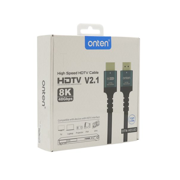 Kabal pleteni HDMI 8K 60Hz sa HDMI 2.1 8K 60Hz 48Gbps aluminijum 1.5m (OTN-HD183) Onten - EP2942154