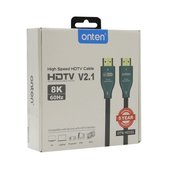 Kabal pleteni HDMI 8K 60Hz sa HDMI 2.1 8K 60Hz 48Gbps aluminijum standard 1.5m (OTN-HD181) Onten - EP2942809