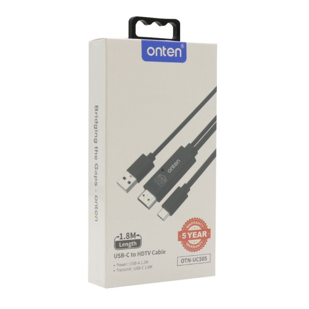 Kabal USB Type-C sa HDMI 4K 30Hz 1.8m + USB-A napajanje 1.2m (OTN-UC505) Onten - EP2941786