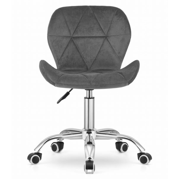 OSKAR Avola somotna rotirajuća stolica - tamno siva - 3667_1-AV-DO21