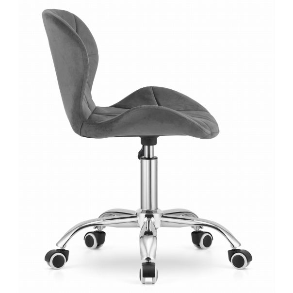 OSKAR Avola somotna rotirajuća stolica - tamno siva - 3667_1-AV-DO21