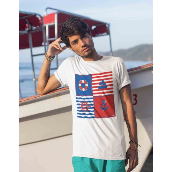 TAMANITZA Muška bela majica NAUTIKA - Tamanitza51