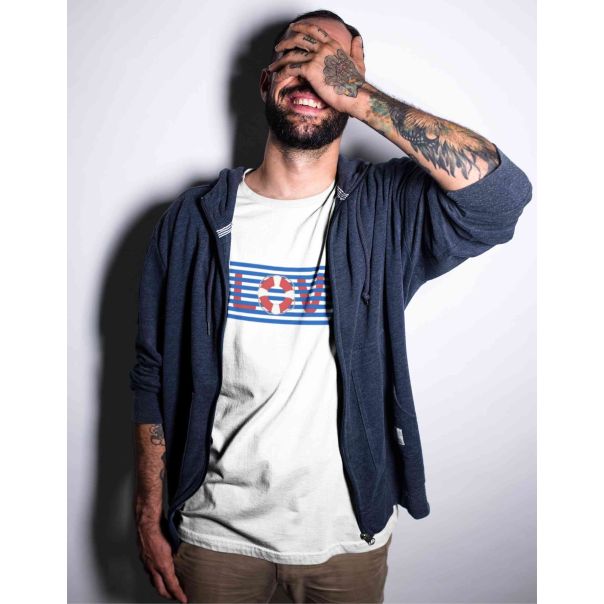 TAMANITZA Muška bela majica LOVE - Tamanitza49