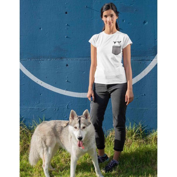 TAMANITZA Ženska bela majica KUCE - Tamanitza17