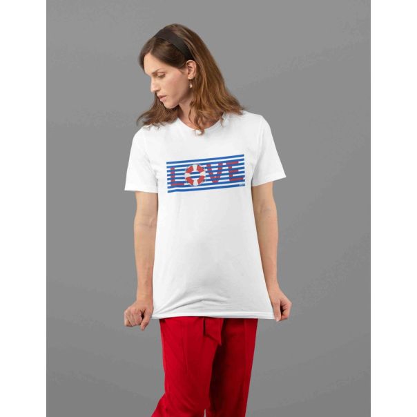 TAMANITZA Ženska bela majica LOVE - Tamanitza18