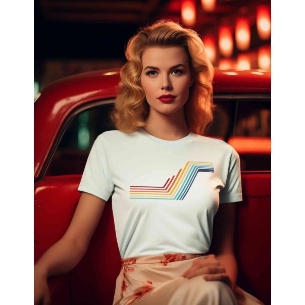 TAMANITZA Ženska bela majica RETRO - Tamanitza23