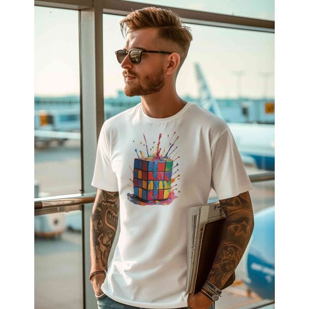 TAMANITZA Muška bela majica RUBIK - Tamanitza54