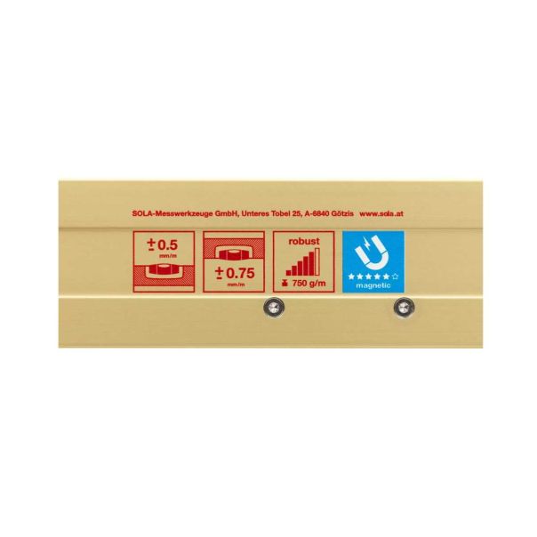 SOLA Libela alu magnet 750g/m2 2 boč 180 cm zlatna - AZM 180