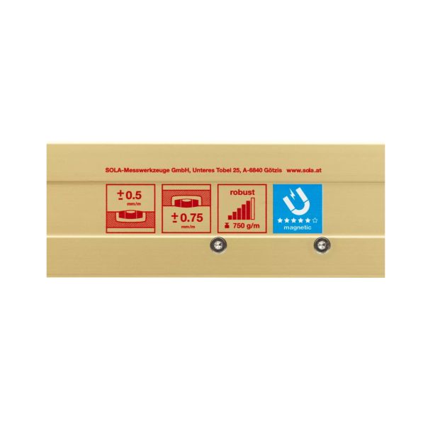 SOLA Libela alu magnet 750g/m2 2 boč 40 cm zlatna - AZM40