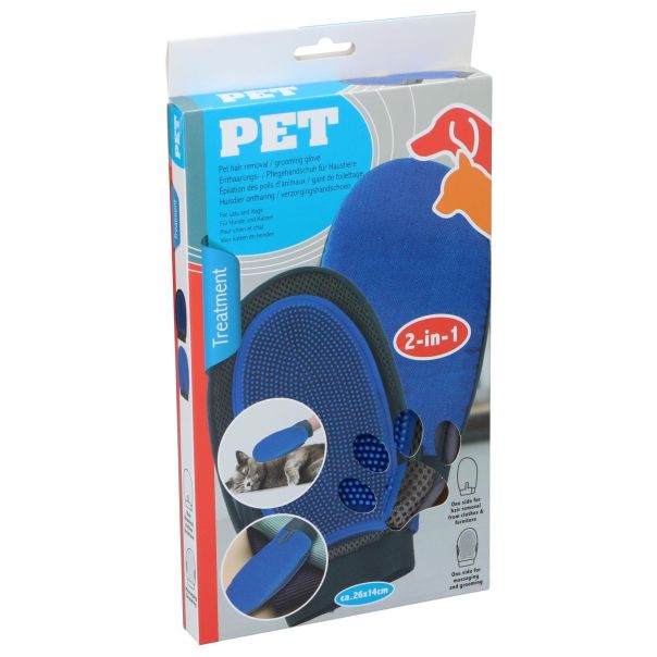 PET TREATMENT Rukavica za četkanje i negu pasa Plava 26 × 14 cm - EP3174584