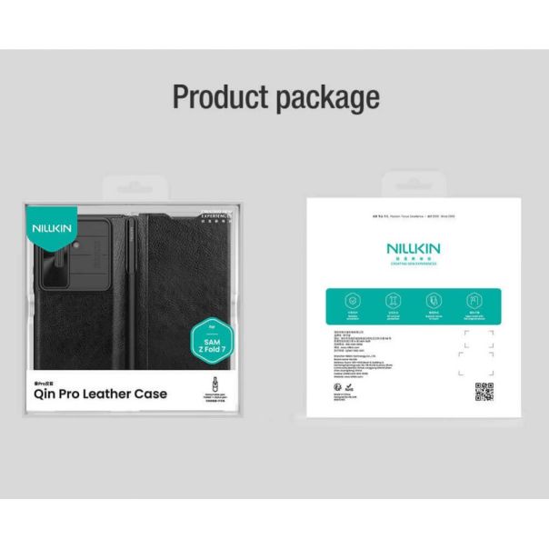 Maska za Samsung F966B Galaxy Z Fold 7 crna (with pen) Nillkin Qin Pro Leather - 222967-1
