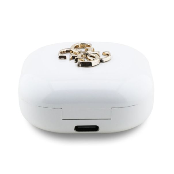 GUESS Bluetooth slusalice TWS 4G Metal logo bele (GUTWSJ7HE4GH) - EP3193100