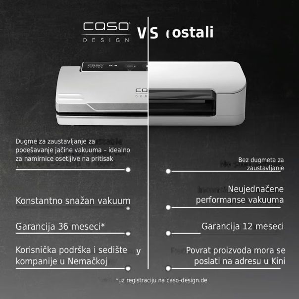 CASO Aparat za vakumiranje VC 10 - EP3176602