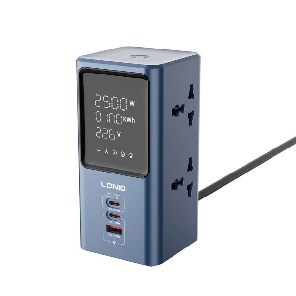 Produzni kabl LDNIO SC2 7-In-1 4 uticnice 2xPD 1xUSB GaN 45W 2m - EP3199289