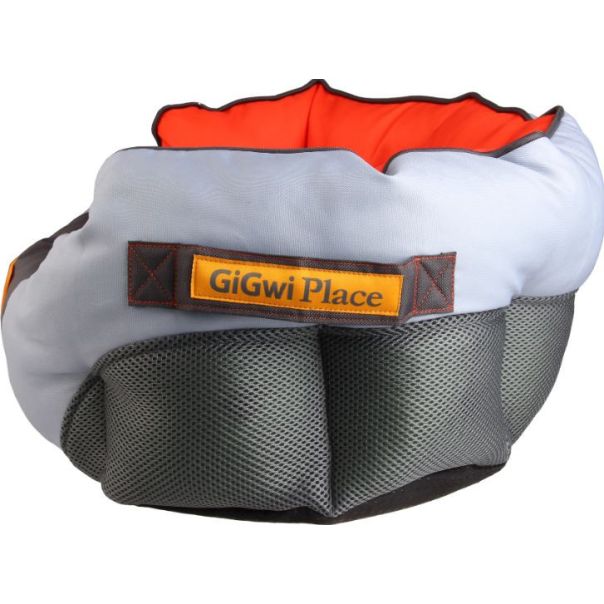 GIGWI Krevet za pse S, svetlo siva/narandžasta - G8324