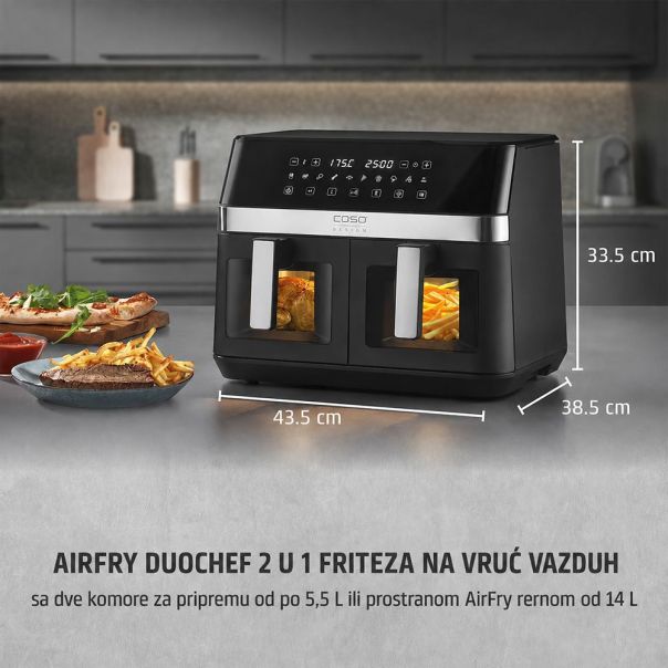 CASO Friteza na vruć vazduh sa dve korpe DuoChef - EP3176611