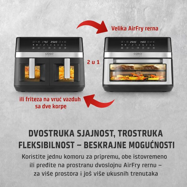 CASO Friteza na vruć vazduh sa dve korpe DuoChef - EP3176611