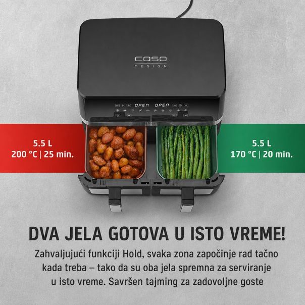 CASO Friteza na vruć vazduh sa dve korpe DuoChef - EP3176611