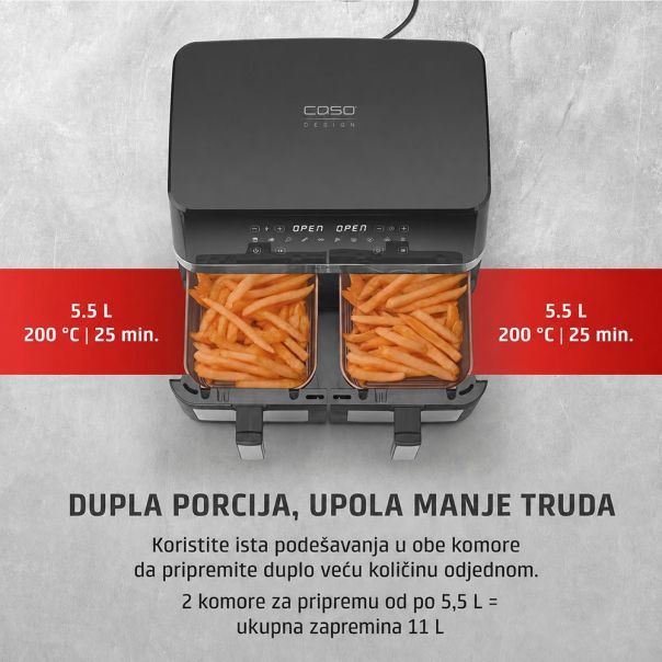 CASO Friteza na vruć vazduh sa dve korpe DuoChef - EP3176611