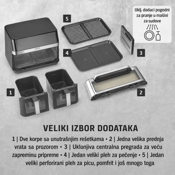 CASO Friteza na vruć vazduh sa dve korpe DuoChef - EP3176611