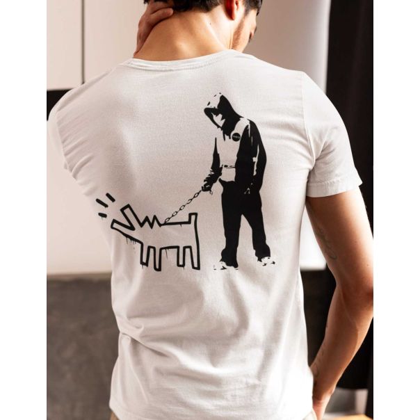 TAMANITZA Muška bela majica BARKING DOG - Tamanitza36