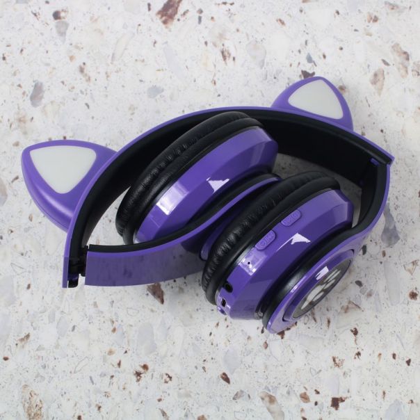 Bluetooth slusalice Cat Ear ljubicaste - 235527