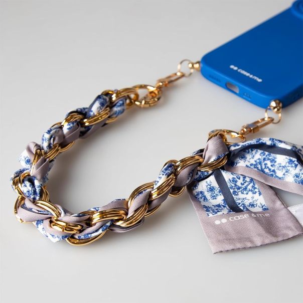 Maska za Iphone 14 Pro Max 6.7 plava CASE&ME sa maramom - 225351