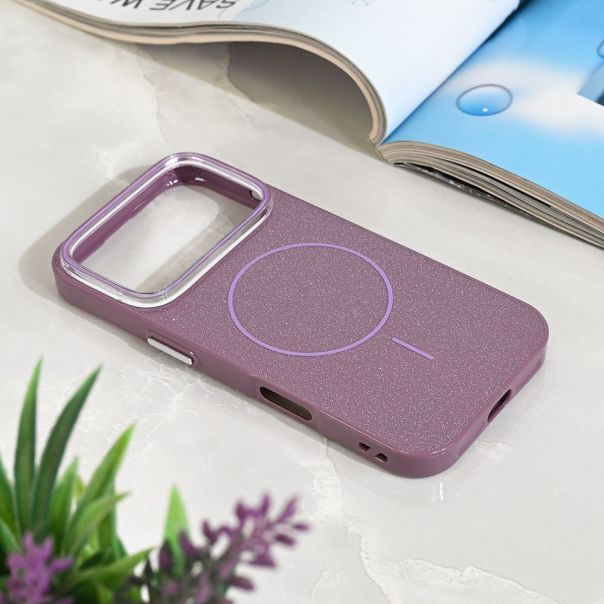 Maska za iPhone 17 Pro 6.3 Magsafe Sparkle Dust ljubičasta - 222933