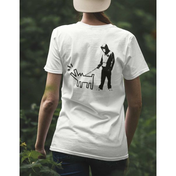 TAMANITZA Ženska bela majica BARKING DOG - Tamanitza3