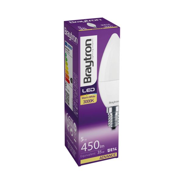 BRAYTRON LED sijalica BRY-ADVANCE-5W-E14-C37-3000K - BA09-00510