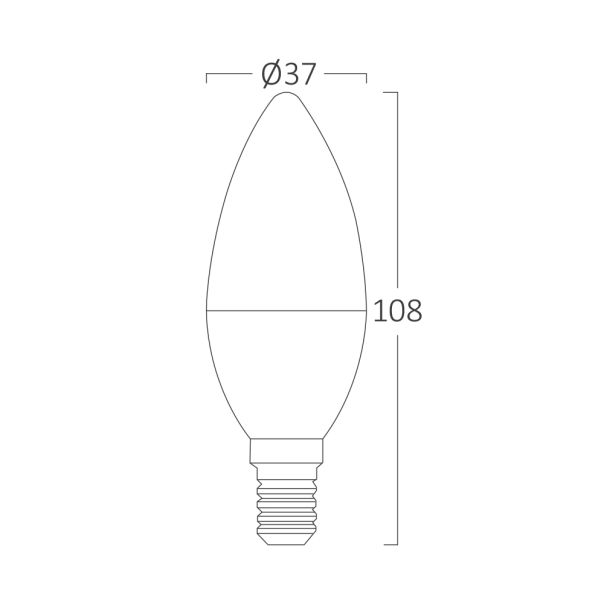 BRAYTRON LED sijalica BRY-ADVANCE-6,5W-E14-C37-3000K - BA09-00710